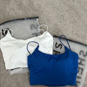 SHEIN Blue and White Camisole Set